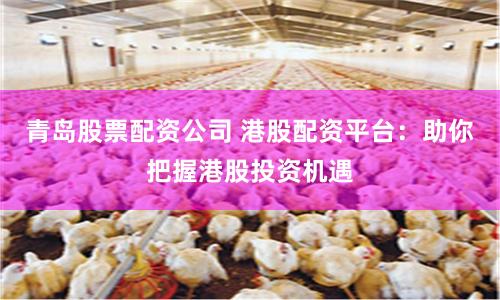 青岛股票配资公司 港股配资平台：助你把握港股投资机遇